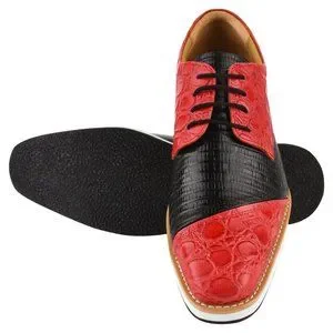 Lucky Mens Croco Lizard Print Genuine Leather Oxford Dress Shoes Libertyzeno | Shoes | Lucky Mens Croco Lizard Print Genuine  main image 3